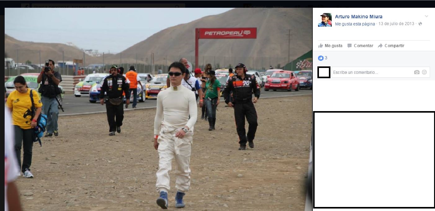 El 2011 en Perú durante una carrera. Foto: Facebook