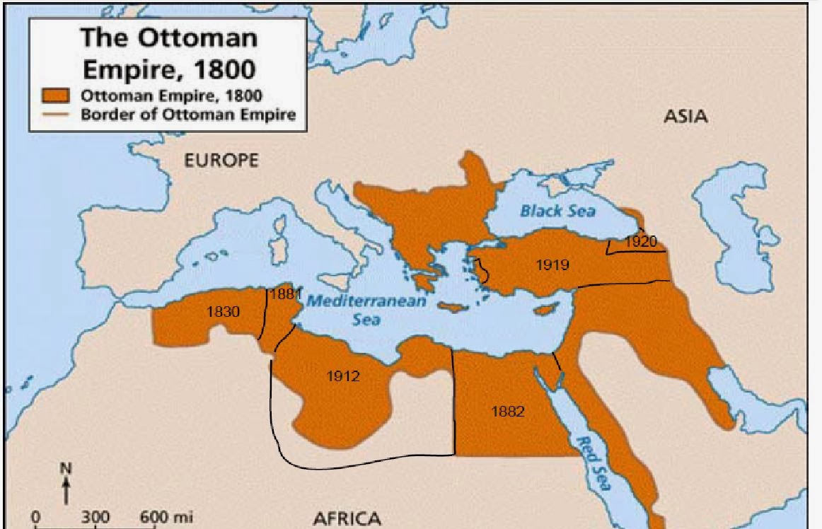 La herencia de Solimán el magnífico y sus sucesores: el Imperio Otomano, luego transformado en "el enfermo de Europa" (imagen geocalatrava2.blogspot.com)