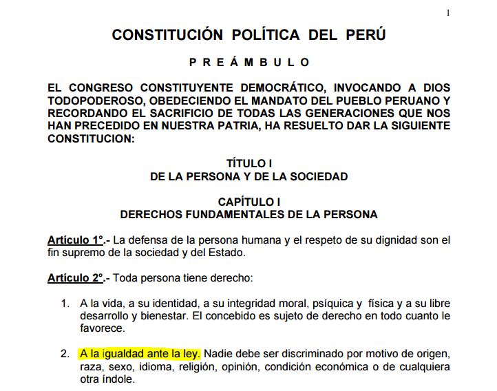69 padre nuestros y 666 Ave Marías de penitencia por no entender la Constitución. Imagen: Constitución Política del Perú