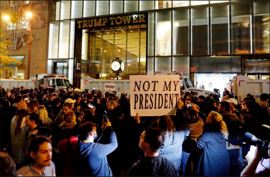 ¡No es mi presidente! Foto: The Wall Street Journal