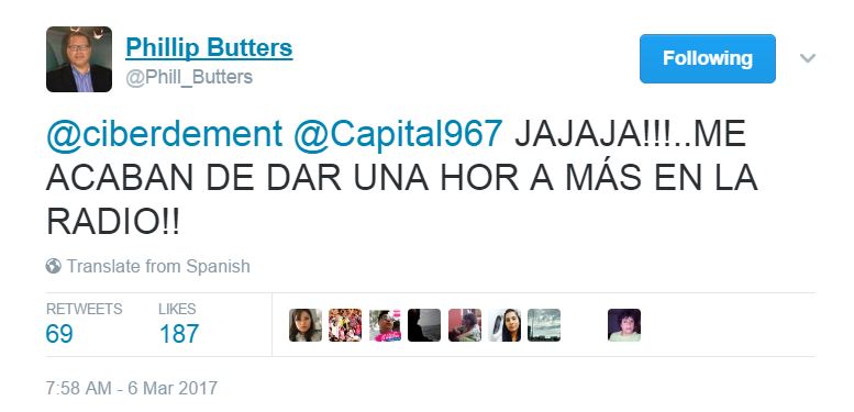 Un Imagen: captura de Twitter