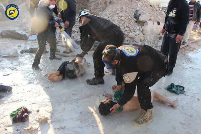 Atrocidad con armas químicas en Idlib via Al-Masdar.com