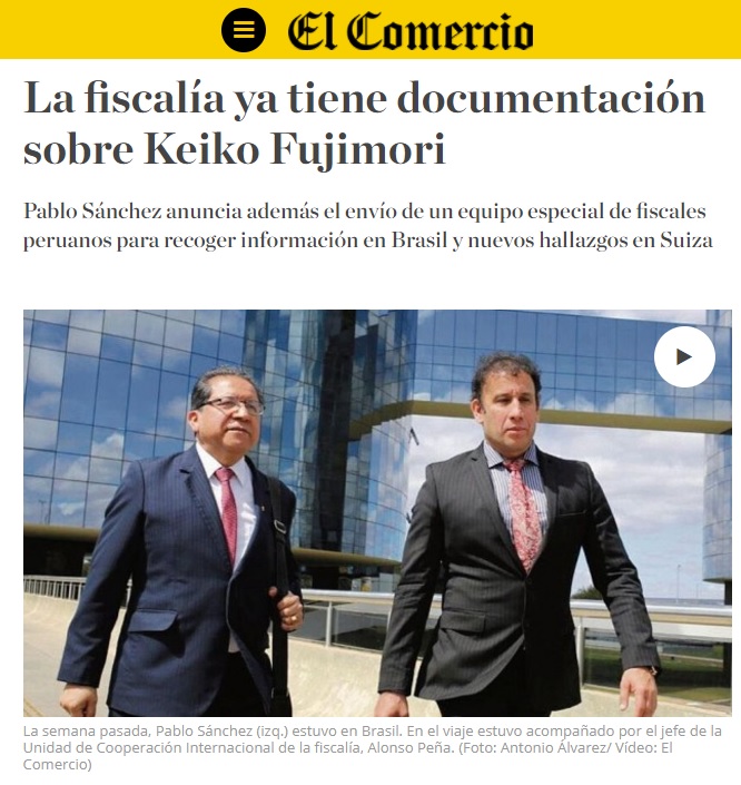 No sabemos si son fiscales peruanos o protagonistas de CSI Perú. Foto: Captura web El Comercio
