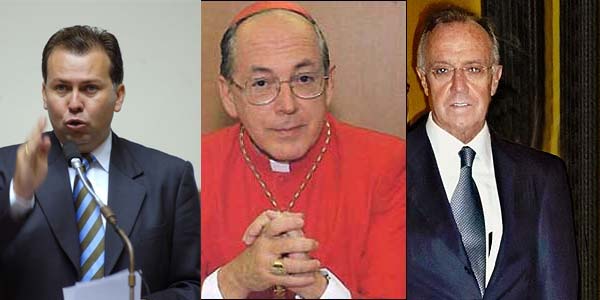 Natale Amprimo, Cipriani y Augusto Ferrero. El estado mayor conservador. Imagen vía: La Mula