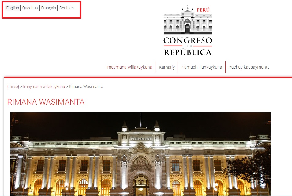 Imagen: Portal Web del Congreso