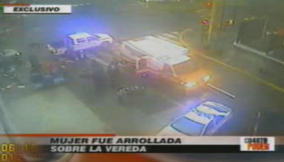 Escena del accidente. Imagen: Captura web reportaje de Cuarto Poder