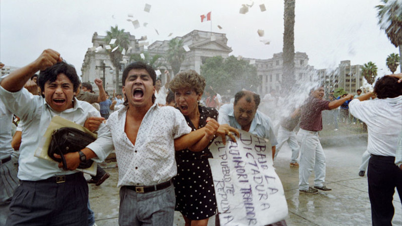 6 de abril de 1992, un día después del autogolpe de Alberto Fujimori. Foto: RPP