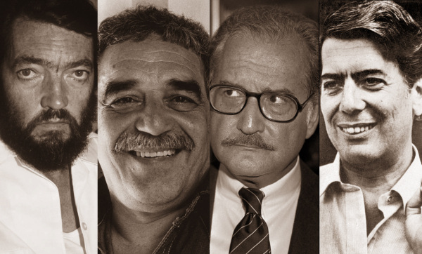 Cortázar, García Márquez, Fuente y Vargas Llosa. Foto: BoomQueAprendemos