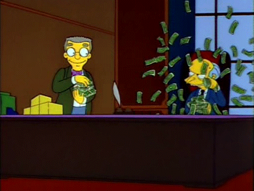 Dos millonarios en San Isidro. Foto: Simpsons/Giphy