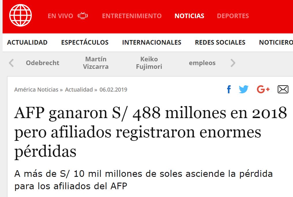 Gracias, América Noticias. Imagen: captura web