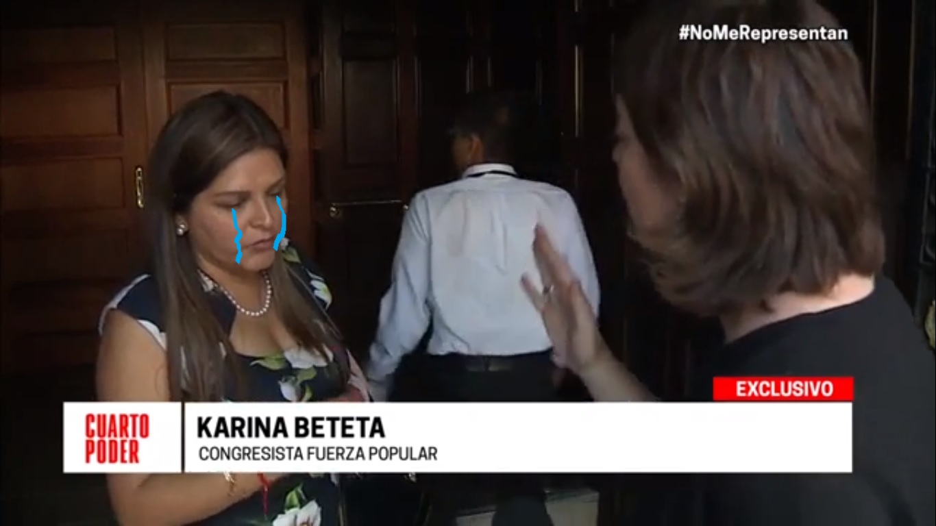 A Karina Beteta ya no le sale bien ni el papel de fujitroll y la cuadrada de esta periodista lo demuestra [VIDEO]