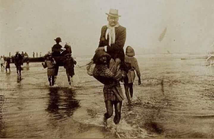 Foto tomada por Max Uhle en el río Santa (Áncash). Tomada entre 1890 y 1912.