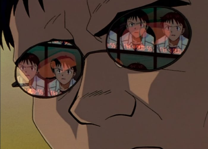 Shinji reflejado en los ojos de su padre, Gendo Ikari, en el episodio 19. Foto: Captura/NGE