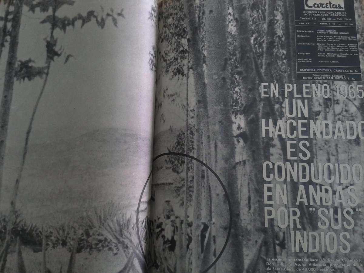 Cuatro años antes de la reforma agraria: esclavitud. Foto: Caretas (junio, 1965) / vía @motherquechua (Twitter)