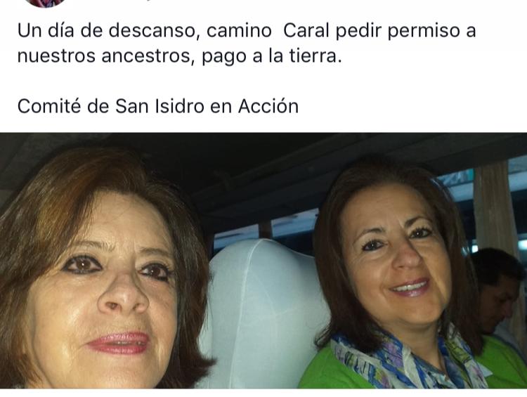 Ahí está la tía Patricia viajando a Caral. San Isidro en Acción. Imagen: Útero.Pe