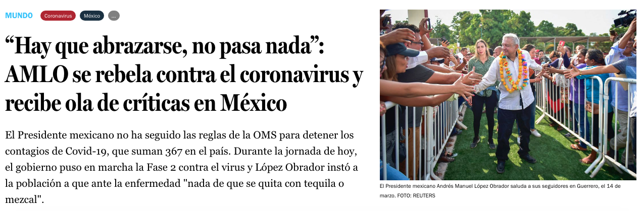 Felizmente los mexicanos no le hacen mucho caso a su presidente. Imagen: captura web La Tercera