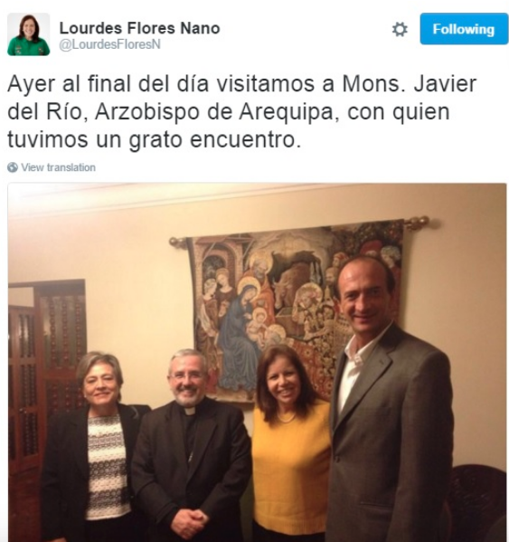 Del Río en una foto con la entonces candidata del mismo partido con el que la Sasieta se lanzaba al Congreso. Imagen: Twitter