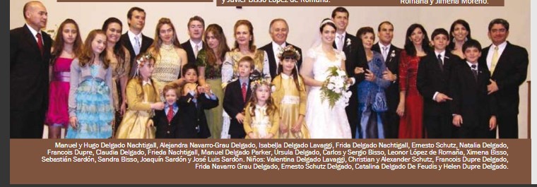 La familia dueña de RPP y al lado José Luis Sardón, el magistrado. Imagen: Revista Gente